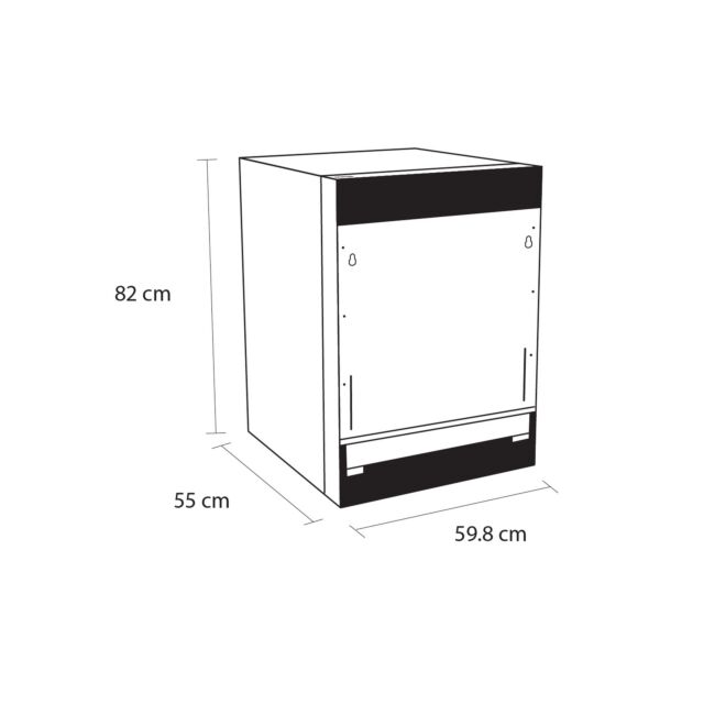 Sensis DWBI0213FSDWA Integrated Dishwasher - White - 13 Place Settings