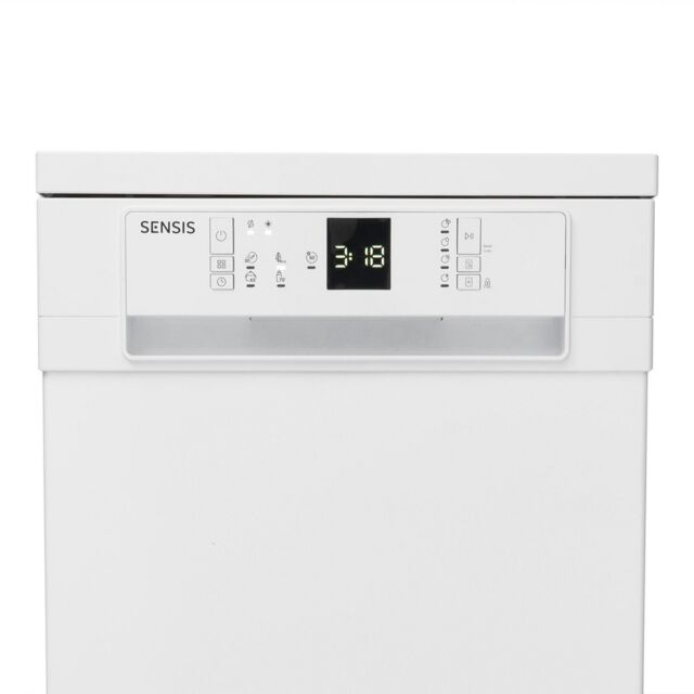 Sensis DWF0110SLEW Slimline Dishwasher, Freestanding, White, 10 Place Settings