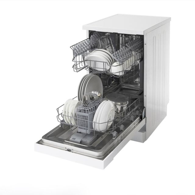 Sensis DWF0110SLEW Slimline Dishwasher, Freestanding, White, 10 Place Settings