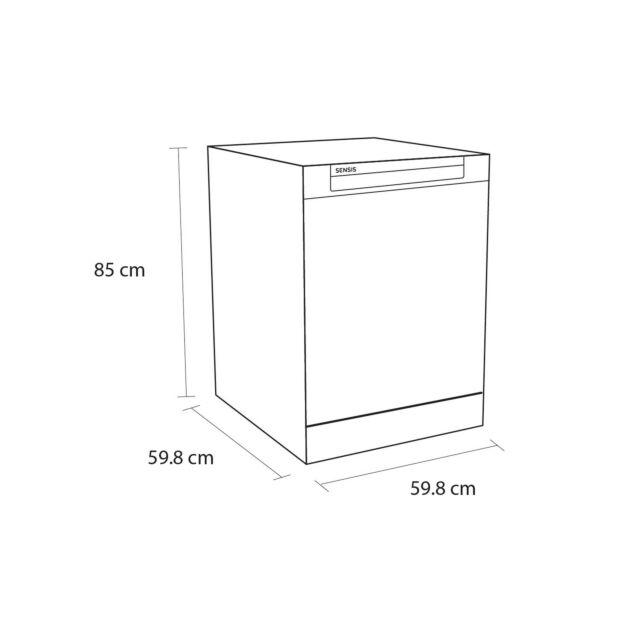 Sensis DWF0214FSDWA Free Standing Dishwasher - White - 14 Place Settings
