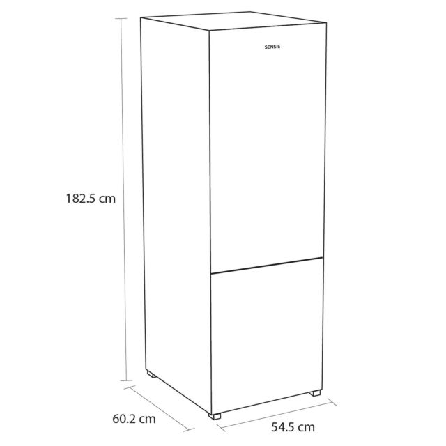 Sensis RFCMF0154EW White H1825 W545 D602 60/40 Total Nofrost Fridge Freezer 80L Fridge 200L
