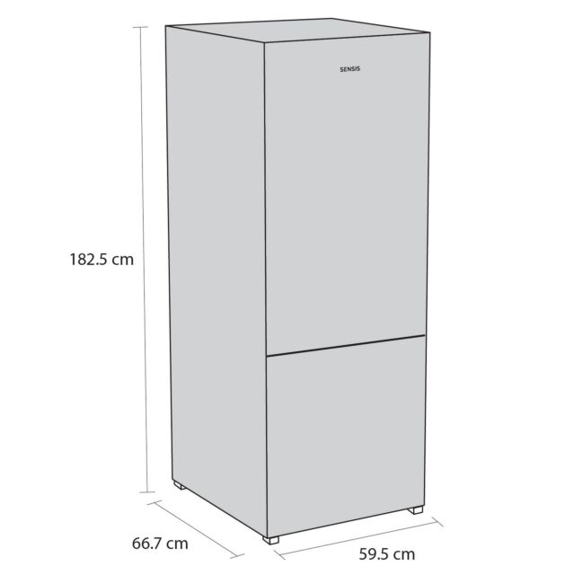 Sensis RFCMF0160ES Silver H1850 W595 D667 60/40 Total Nofrost Fridge Freezer Fr 120L Frid 235L