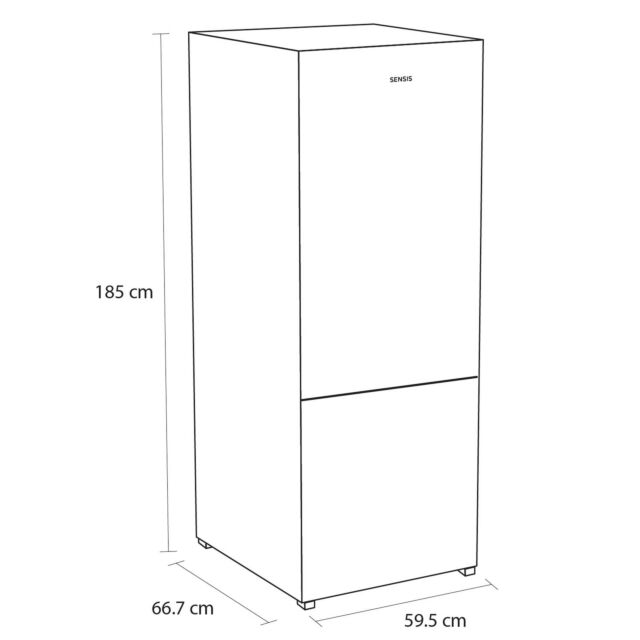 Sensis RFCMF0160EW White H1850 W595 D667 60/40 Total Nofrost Fridge Freezer Frz 120L Frd 235L