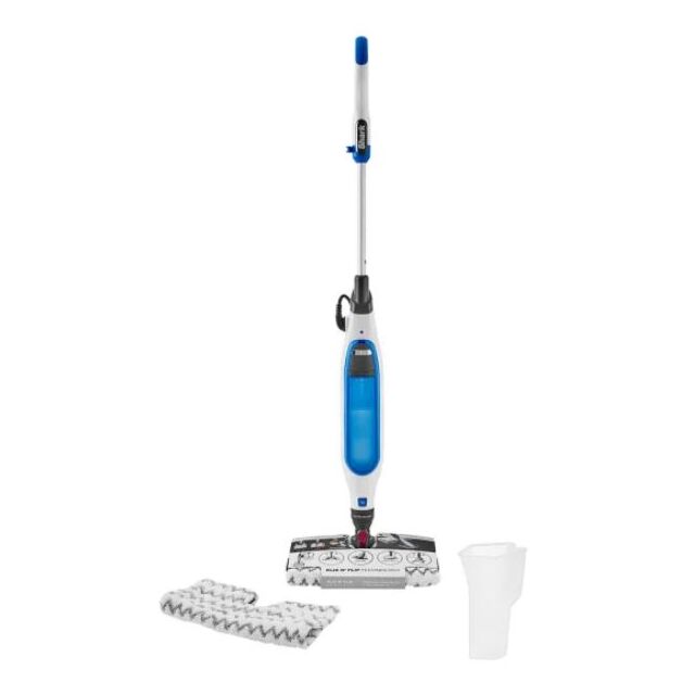 Shark S6001UK Klik n'Flip Manual Steam Pocket Mop - White/Blue Bird Blue
