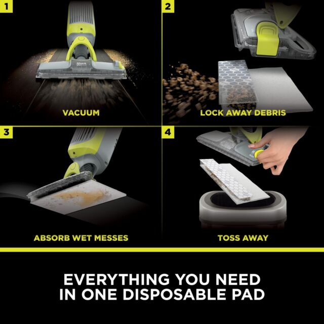 Shark VM200UK Shark VacMop Cordless 2-in-1 Vacuum Mop with Targeted Spray - 9 Min 30 Sec Run Time -