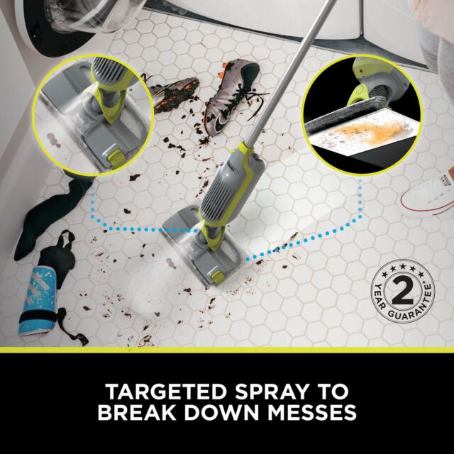 Shark VM200UK Shark VacMop Cordless 2-in-1 Vacuum Mop with Targeted Spray - 9 Min 30 Sec Run Time -
