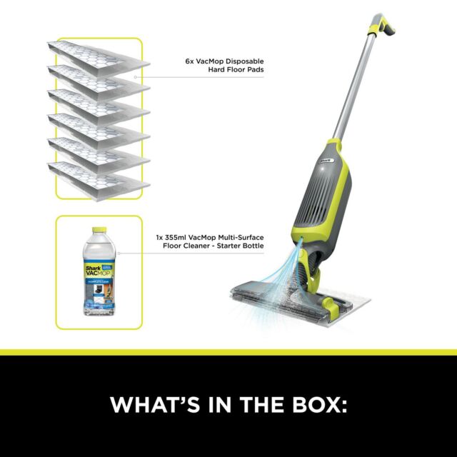 Shark VM200UK Shark VacMop Cordless 2-in-1 Vacuum Mop with Targeted Spray - 9 Min 30 Sec Run Time -