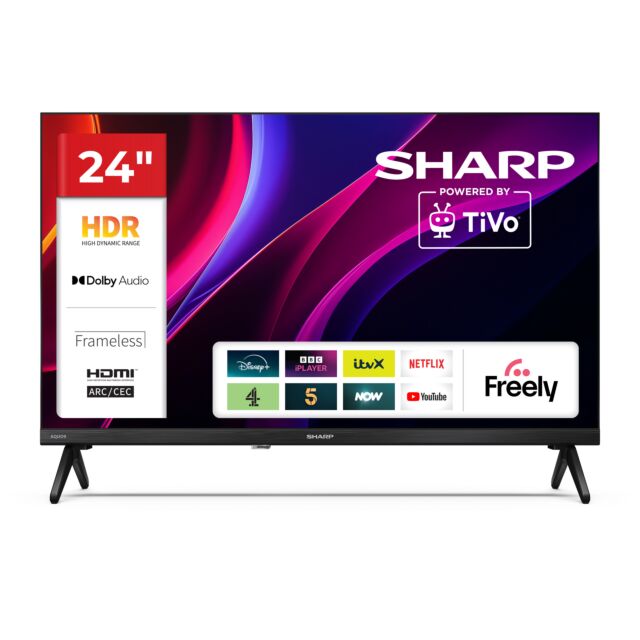 Sharp 1T-C24HE2245KB 24inch Hdr Smart TV - Black