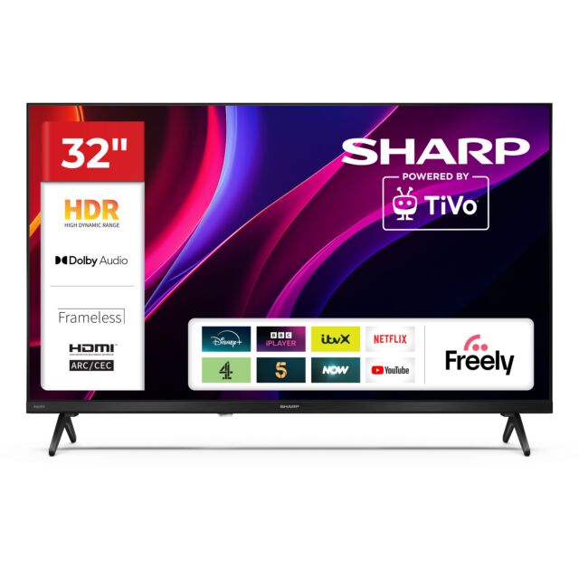 Sharp 1T-C32HE2245KB 32inch Hdr Led Smart TV - Black