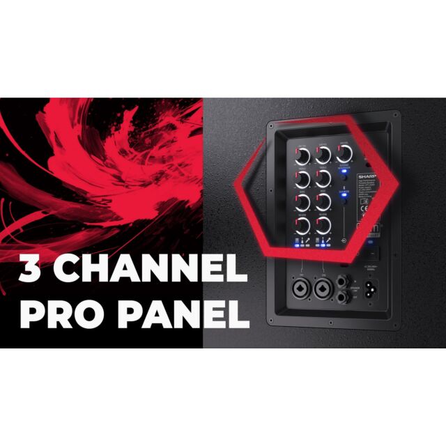Sharp CP-LS200 Black Wireless Portable Speaker , 200W RMS