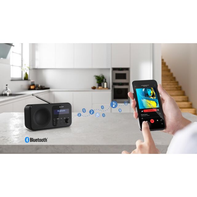 Sharp DR-P420 BK DR-P420(BK) Wireless DAB Radio - Black
