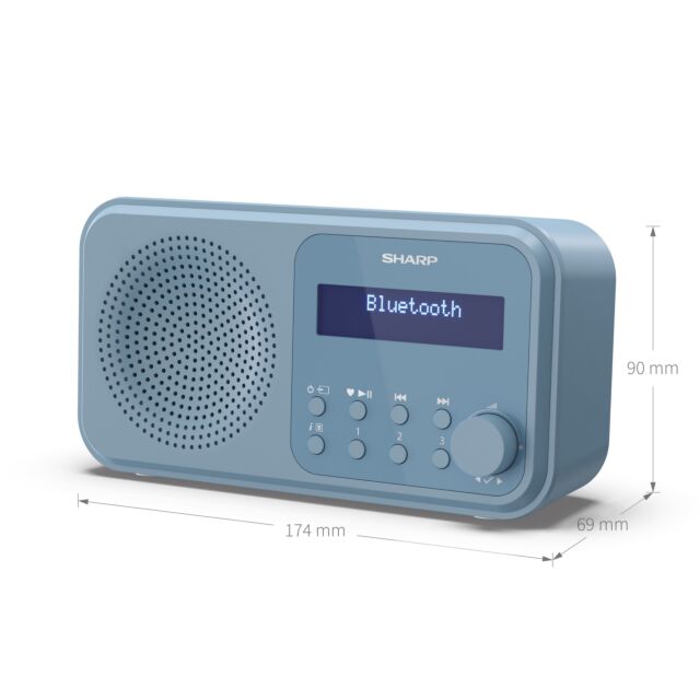Sharp DR-P420(BL) Portable Digital Radio - Blue