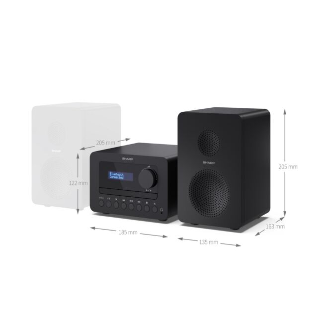 Sharp XL-B520D DAB+ Hi-Fi Micro System - Black