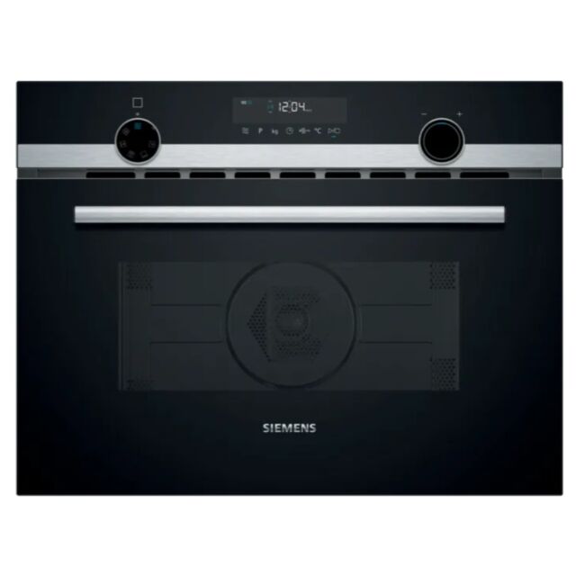 Siemens CM585AGS1B Black with stee LCD lightControl, 3 functions, Microwave; Microwave combination o