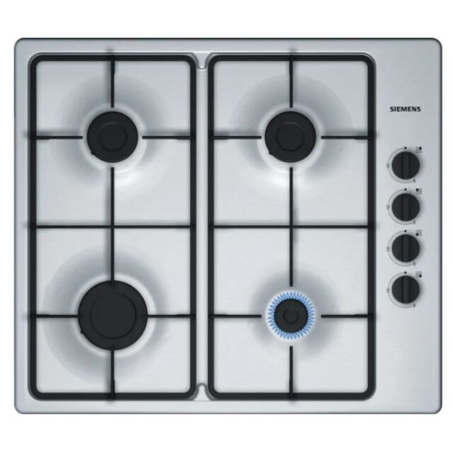 Siemens EB6B5PB60 Stainless steel 60 cm, 4 burners, Cast Iron finish supports, Side control