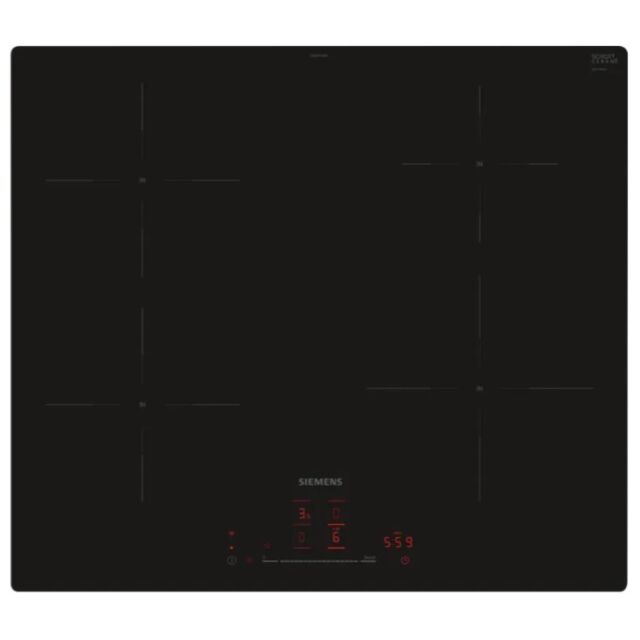 Siemens EH601HEB1E Flush Black gla 60 cm, 4 zone, touchSlider control, Home Connect, Favourite Butto