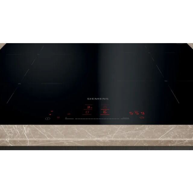 Siemens EH601HEB1E Flush Black gla 60 cm, 4 zone, touchSlider control, Home Connect, Favourite Butto