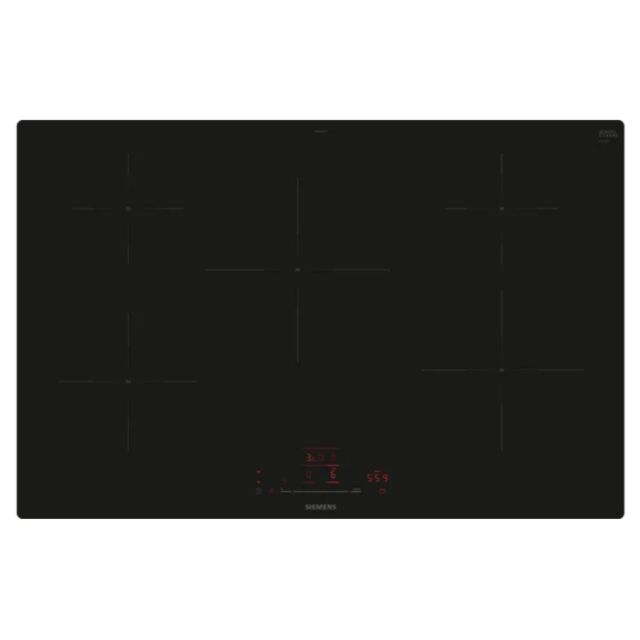 Siemens EH801HVB1E Flush Black gla 80 cm, 5 zone, touchSlider control, Home Connect, Favourite Butto
