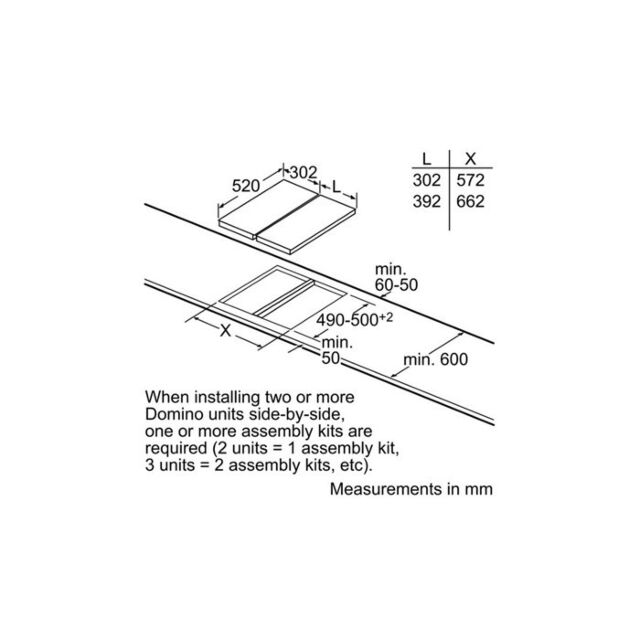 Siemens HZ394301 Built-In Hob Connecting Strip