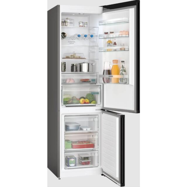 Siemens KG39NXXBF Black steel doo 2030H 600W 665D Nofrost Fridge Freezer, In-Door Electronic, Hyperf