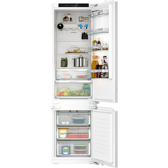 Siemens KI96NVFD0G Iq300 Built-In Fridge-Freezer With Freezer At Bottom 193.5 X 55.8 Cm Flat Hinge