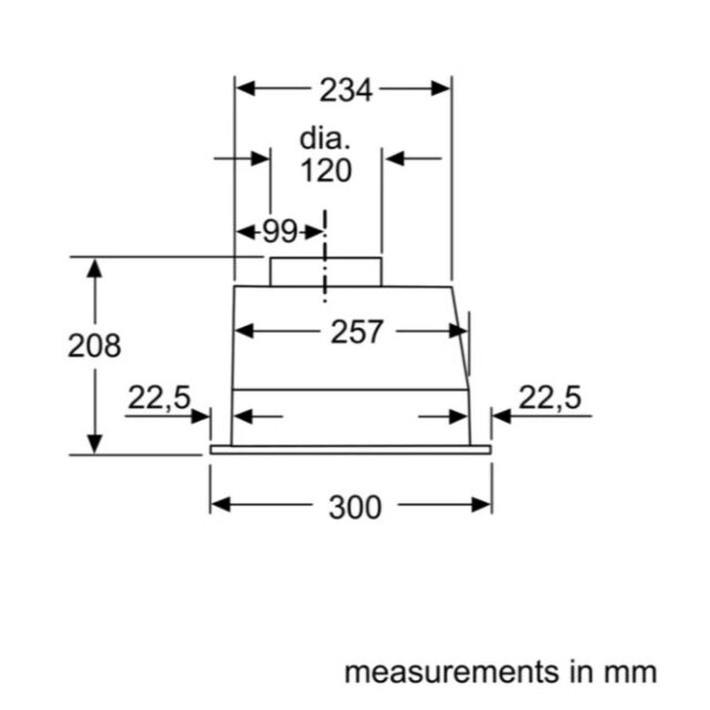 Siemens LB53NAA30B Metallic silver 53cm, 3 speed, LED lights, Quick fix system, Push buttons. Option