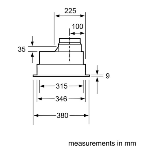 Siemens LB75565GB Metallic silver 73cm, 3 speeds + intensive, LED lights. Optional Standard Recircul