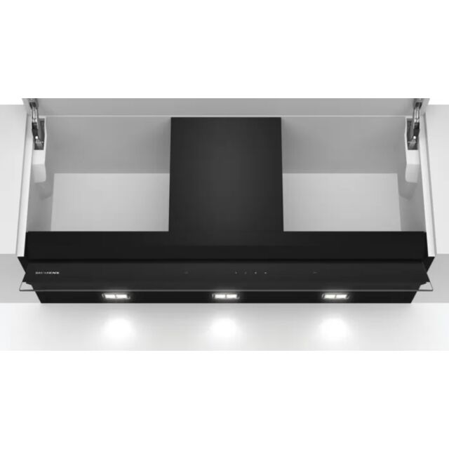 Siemens LJ97BAM60B Black body + fo 90cm, Flush Integrated design with fold out glass panel, storage 