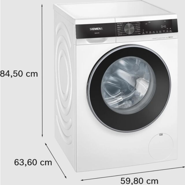 Siemens WG56G2Z4GB 10kg, 1600rpm, steam smartFinish, stainRemoval, iQdrive, varioSpeed, LED display,