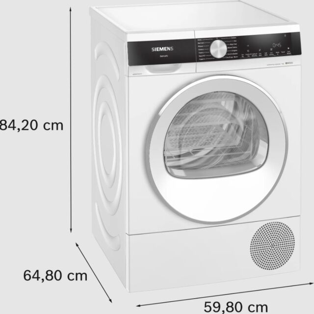 Siemens WQ45G202GB White 9kg Heat Pump Tumble Dryer - White