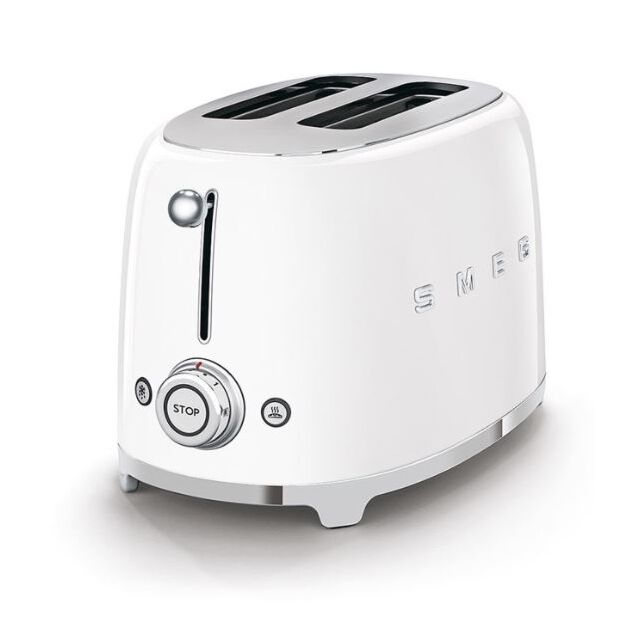 Smeg TSF01WHUK White 2 Slice Toaster