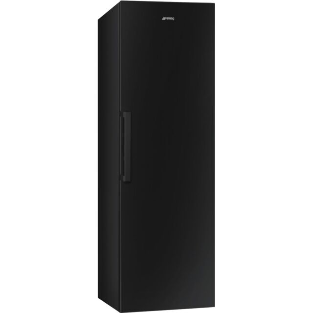 Smeg UKFS18EV2HB H1860 W595 D650 Black Freestanding Larder Fridge, E, Chill Compart, 390 L