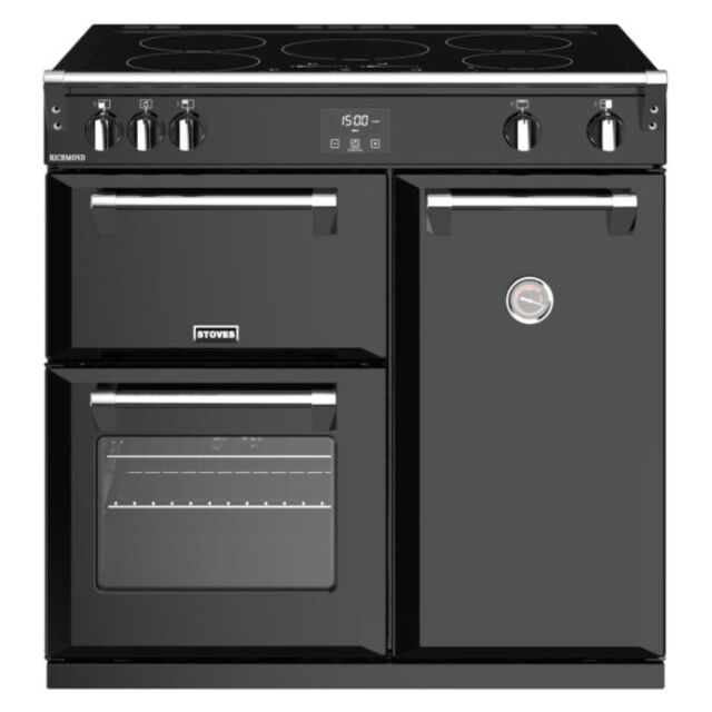 Stoves RICHMOND_444444445 Black 90Cm Electric Range Cooker With Induction Hob