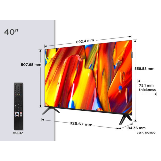 TCL 40V5C-UK 40inch QLED FHD HDR Android TV