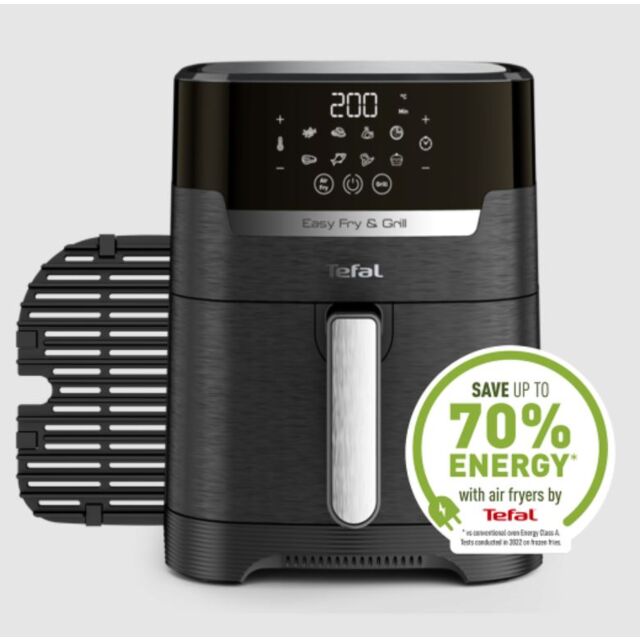 Tefal EY505827 EasyFry Precision 2in1 Digital Air Fryer & Grill 4.2L - Black