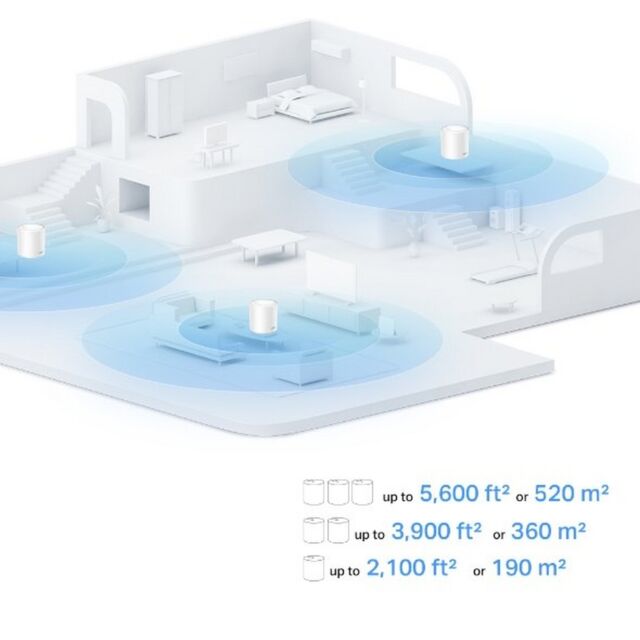 tp-link DECOX1500 Whole Home Mesh Wi-Fi 6 System - White