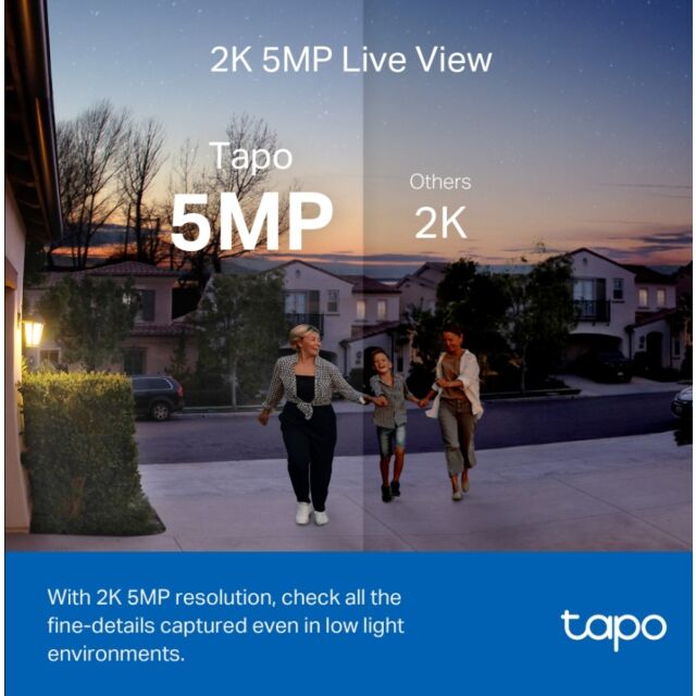 tp-link TAPOD230S1 Smart Battery Video Doorbell Camera Kit - White