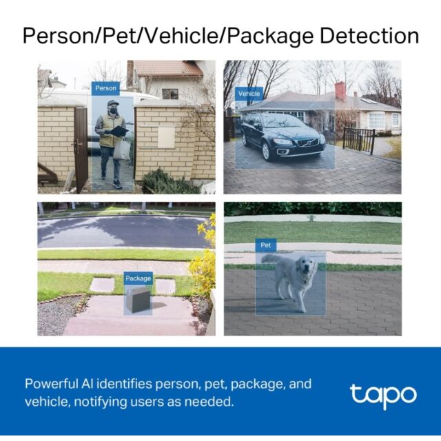 tp-link TAPOD230S1 Smart Battery Video Doorbell Camera Kit - White