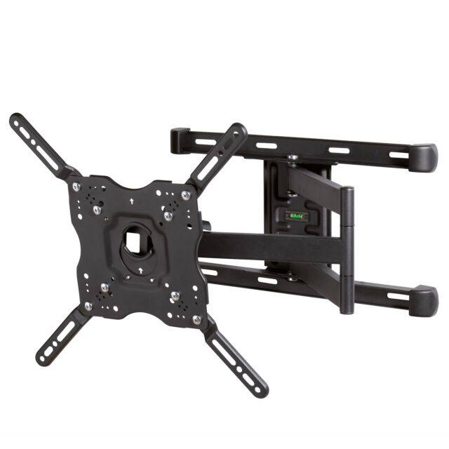 TTAP TTD404DAEX Black Double Arm, Tilt -5 - +10°, Swivels 90°, Extends 705mm, Wgt 45Kg,
Up to 65inch (A