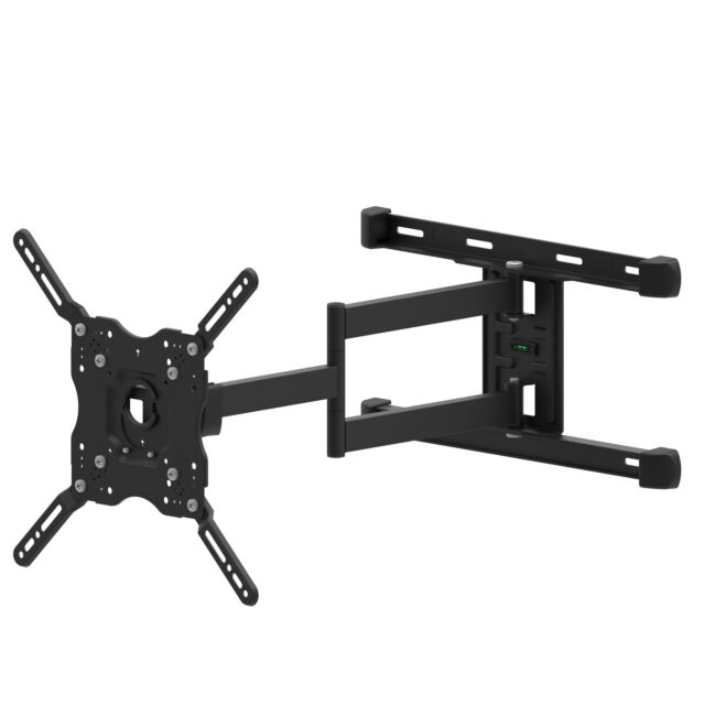 TTAP TTD404DAEX Black Double Arm, Tilt -5 - +10°, Swivels 90°, Extends 705mm, Wgt 45Kg,
Up to 65inch (A