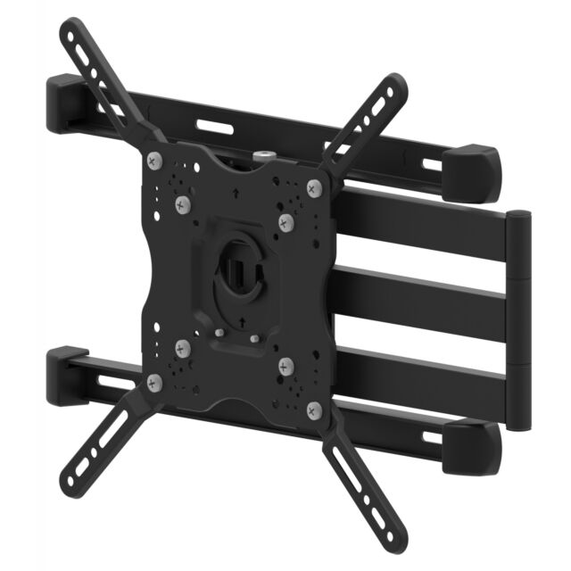 TTAP TTD404DAEX Black Double Arm, Tilt -5 - +10°, Swivels 90°, Extends 705mm, Wgt 45Kg,
Up to 65inch (A