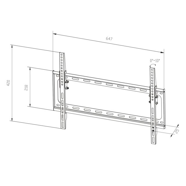 TTAP TTD604T1 Tilt 10°, 25mm From wall, Max Weight 35Kg, Up to 70inch
