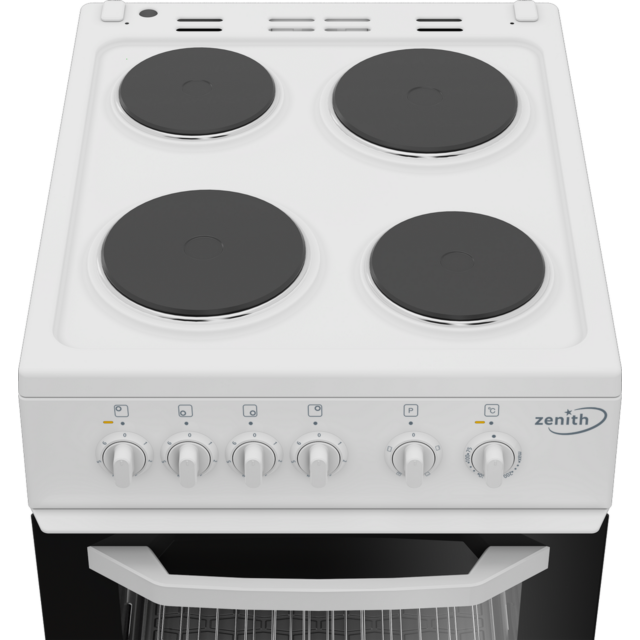 Zenith (Beko Plc) ZE503W 50cm Electric Single Oven with solid plate - hob White