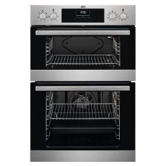 AEG DEX33111EM 59.4cm Built In Electric Double Oven - Stainless
