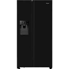 Hisense RS694N4TBE 91Cm American Style Fridge Freezer (Non Plumbed) - Black