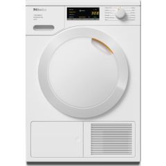 Miele TEA 525 WP Lotus White Heat pump tumble dryer, 8kg, White Solid Door, Straight Door Fascia, Ea