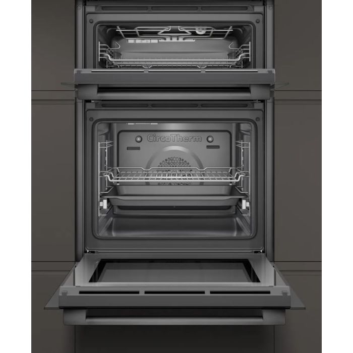 Neff U1ACE2HG0B 59.4cm Built In Electric Double Oven Black with Graphite Trim