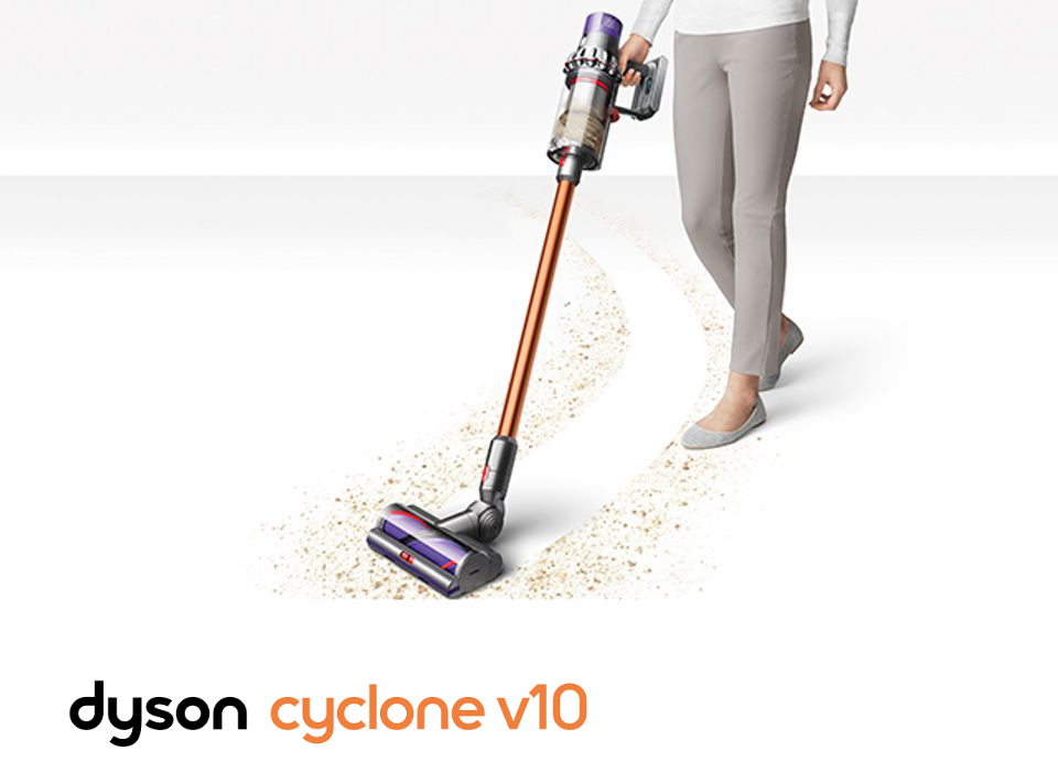Dyson Cyclone V10 in use