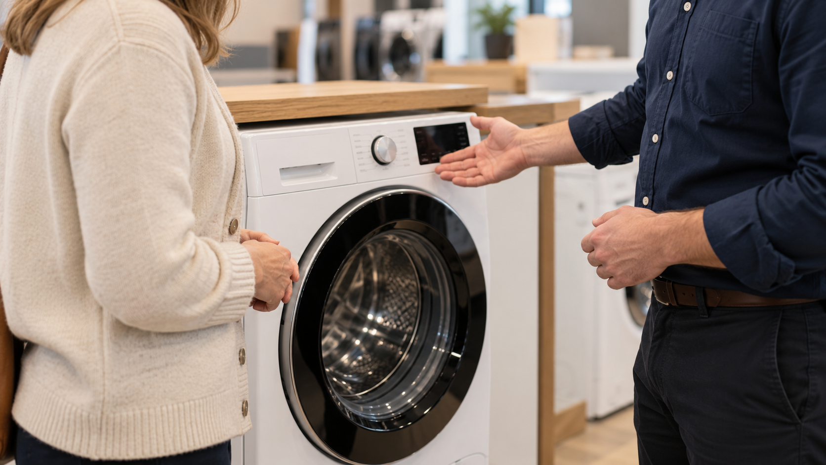 Home appliances and warm wood finishes