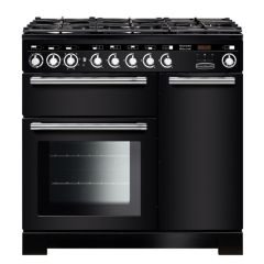 Rangemaster EDL90DFFBL/C Black 117180 ENCORE DL 90 DF BLACK CHROME TRIM